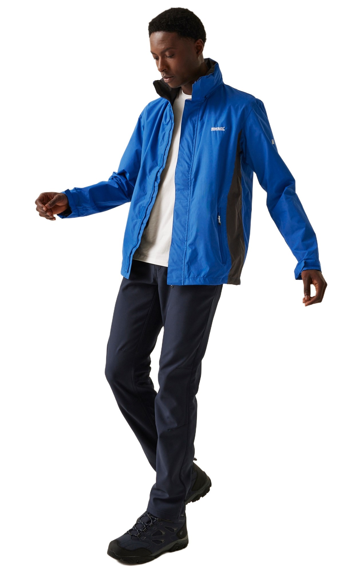Veste imperméable de sport homme Regatta Matt Bleu oxford Fer Blanc 3