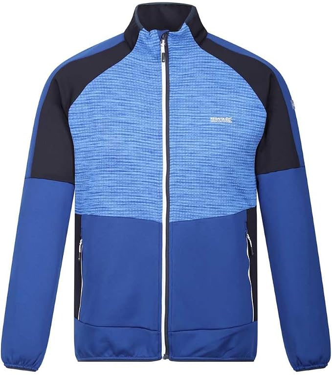 Haut de sport polaire zippé technique et respirant homme Regatta Yare VII Bleu royal Bleu clair Marine Blanc 3