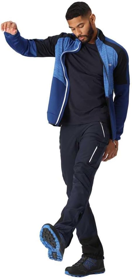 Haut de sport polaire zippé technique et respirant homme Regatta Yare VII Bleu royal Bleu clair Marine Blanc 6