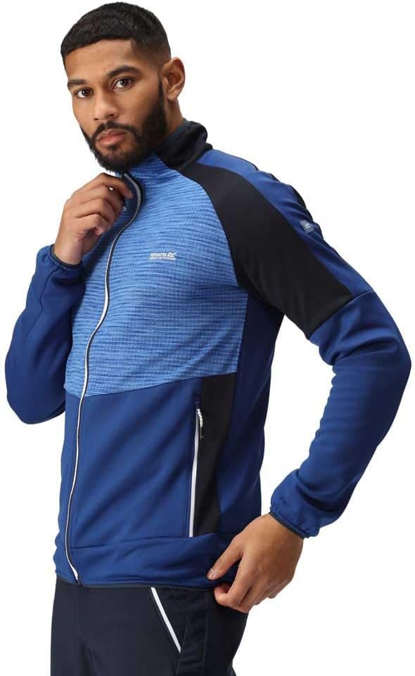 Haut de sport polaire zippé technique et respirant homme Regatta Yare VII Bleu royal Bleu clair Marine Blanc 5