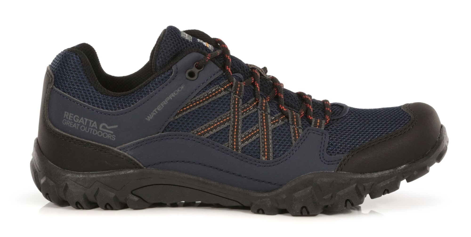 Chaussures marche homme Regatta EDGEPOINT III WP Bleu marine Noir Rouge brûlé