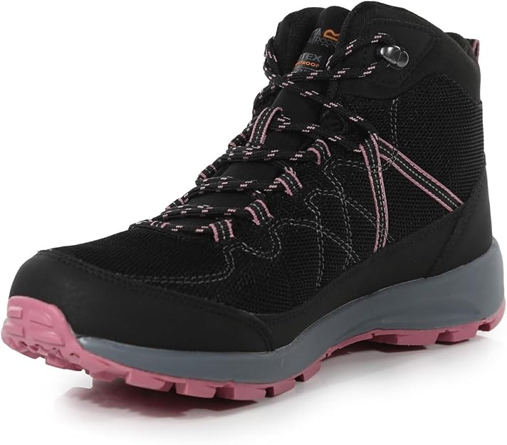 Chaussures marche femme Regatta LADY SAMARIS LITE Noir Rose mélangé 2