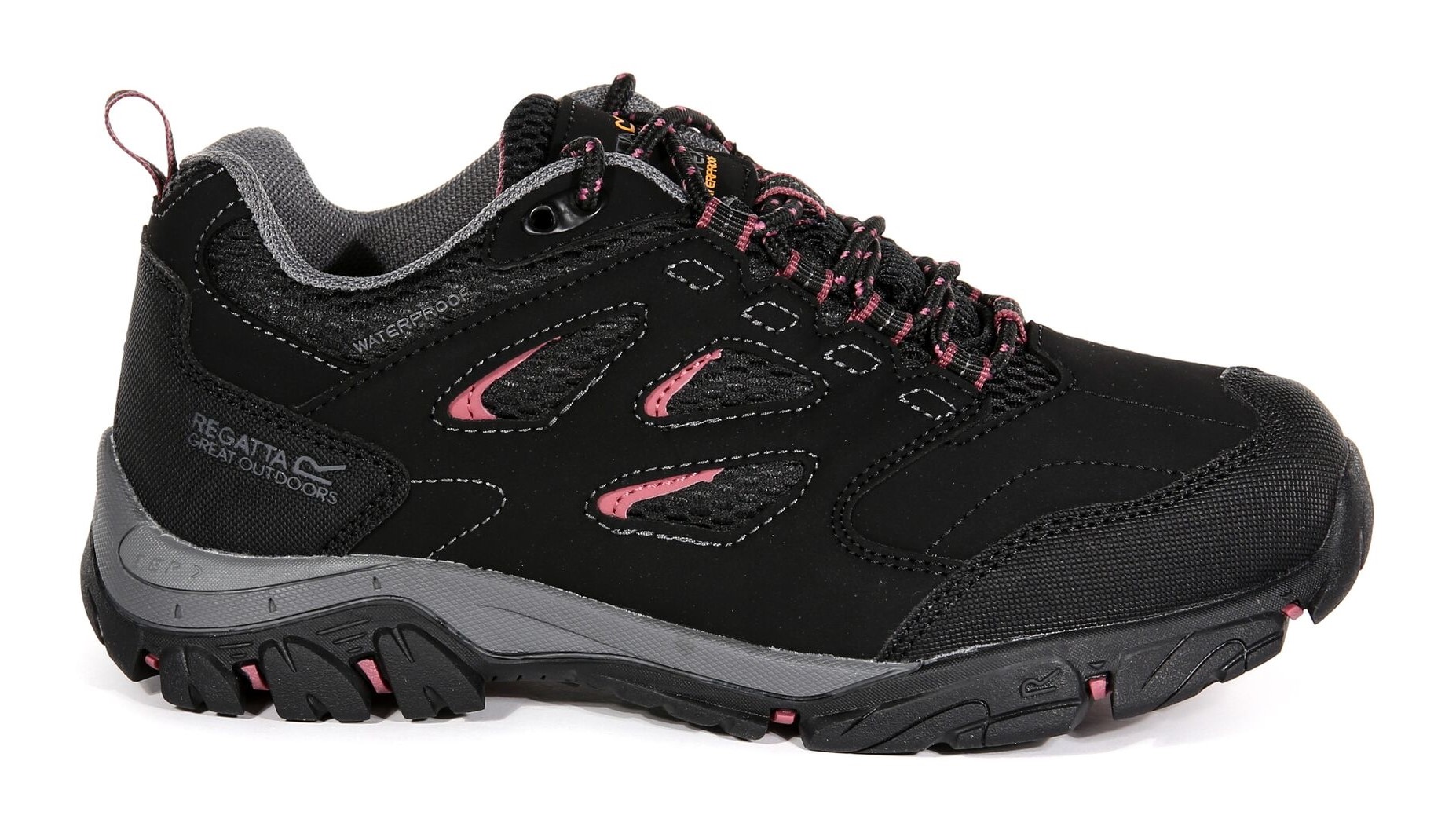 Chaussures marche femme Regatta LADY HOLCOMBE IEP LOW Noir Gris Rose