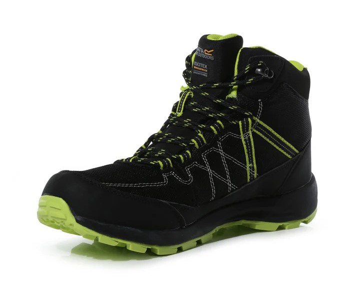 Chaussures marche homme Regatta SAMARIS LITE Noir Citron vert 3