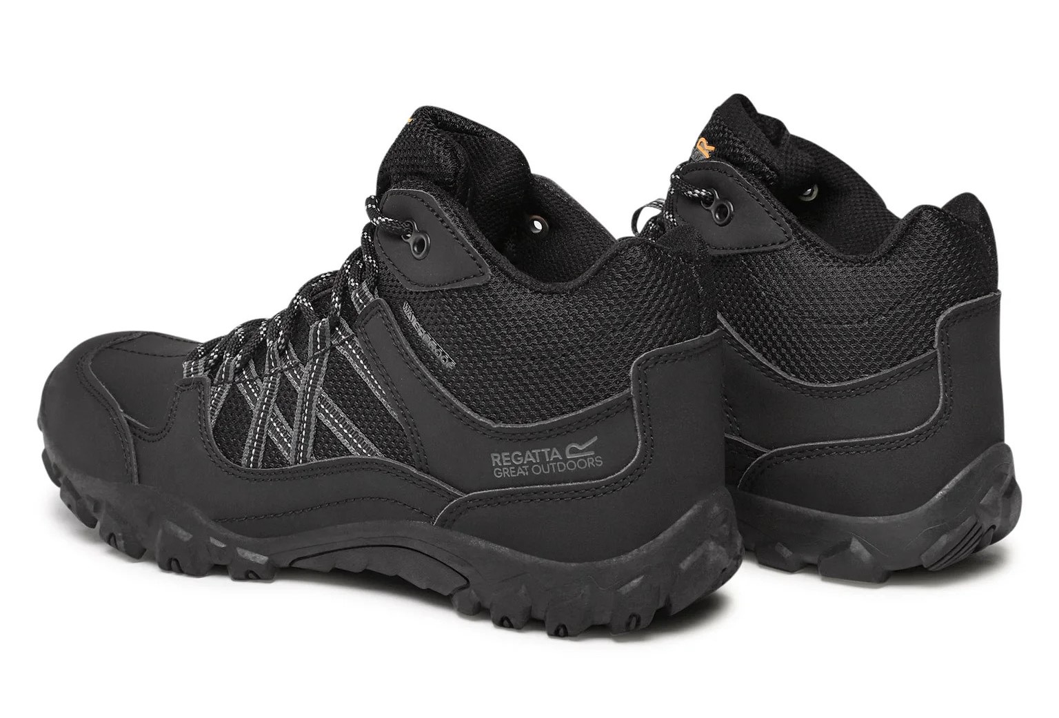 Chaussures marche homme Regatta EDGEPOINT MID WP Noir Gris granit 3