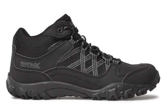 Chaussures marche homme Regatta EDGEPOINT MID WP Noir Gris granit