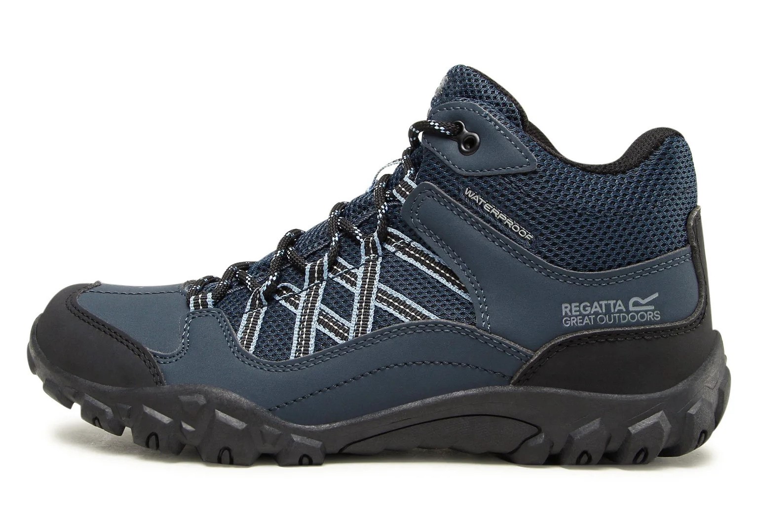 Chaussures marche homme Regatta EDGEPOINT MID WP Bleu foncé Noir Bleu clair 7