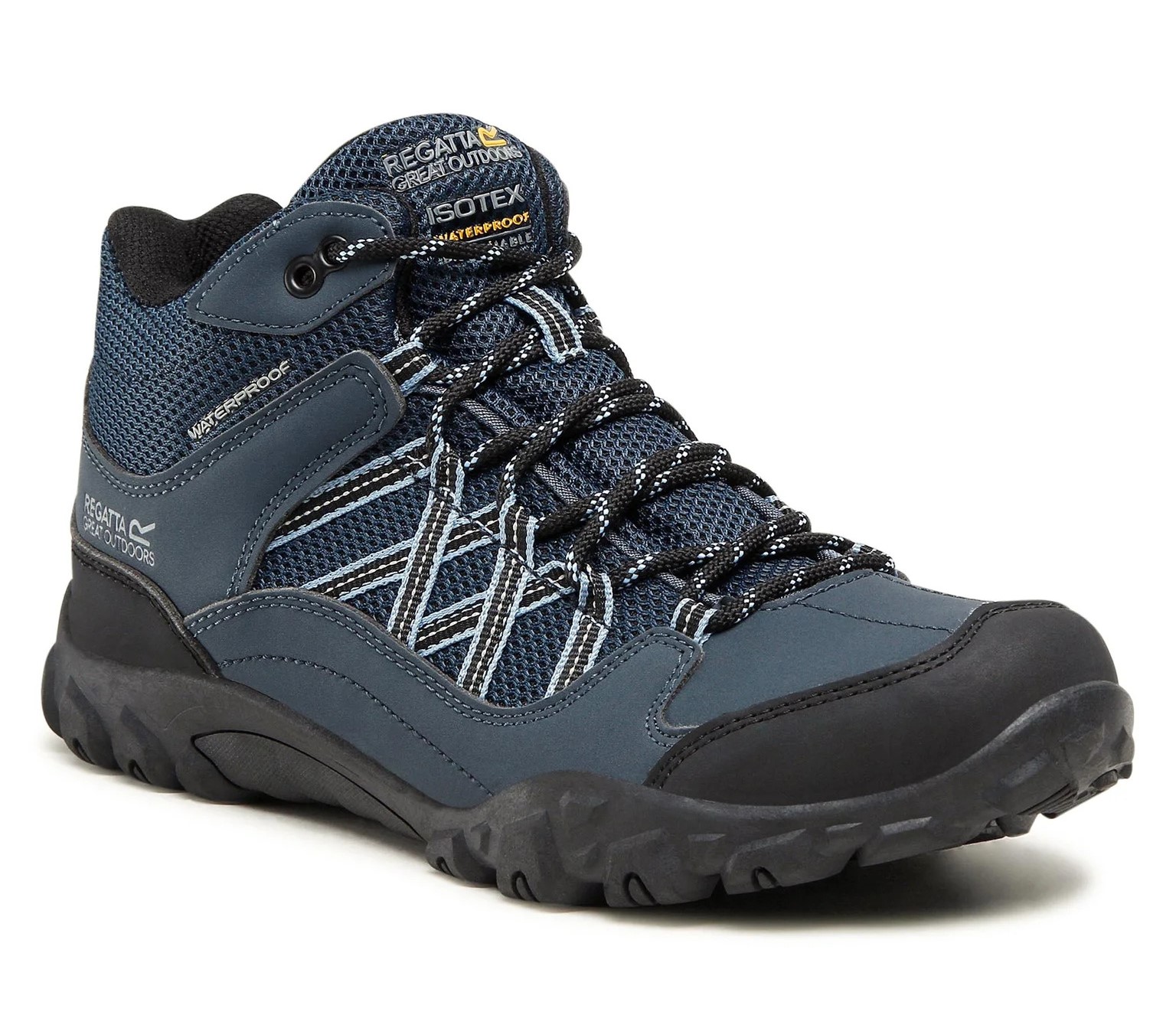 Chaussures marche homme Regatta EDGEPOINT MID WP Bleu foncé Noir Bleu clair 2