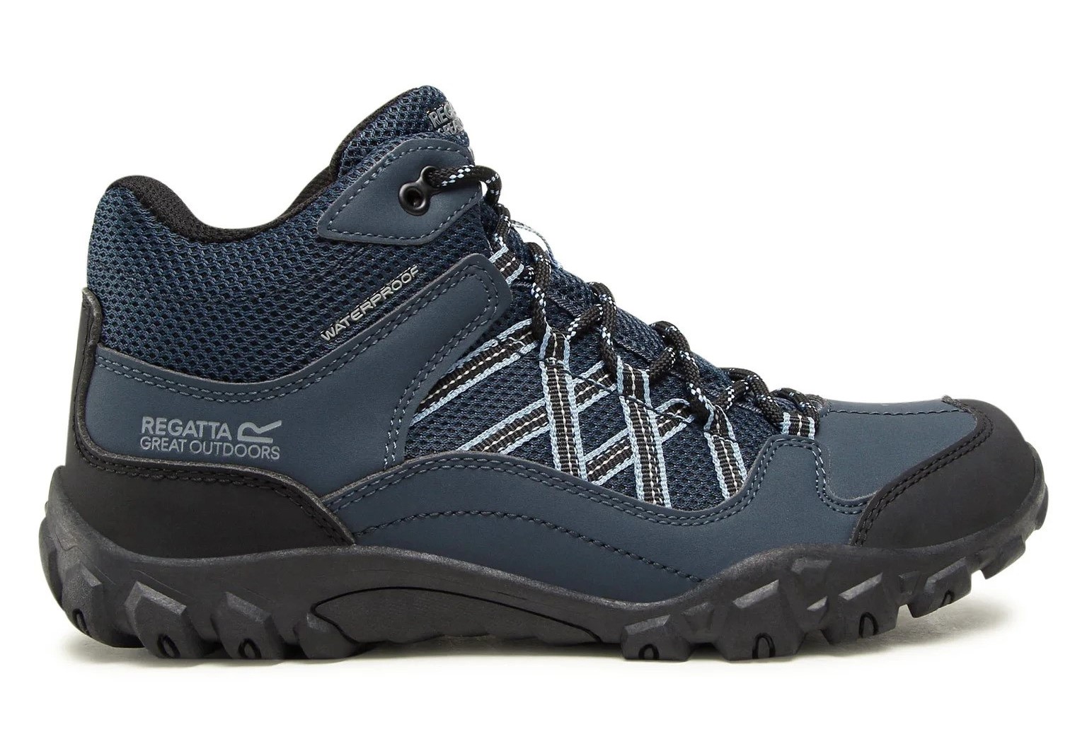 Chaussures marche homme Regatta EDGEPOINT MID WP Bleu foncé Noir Bleu clair