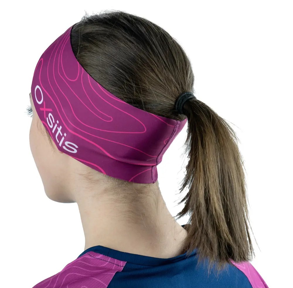 Bandeau technique et respirant femme OXSITIS Origin Violet Rose Blanc 3