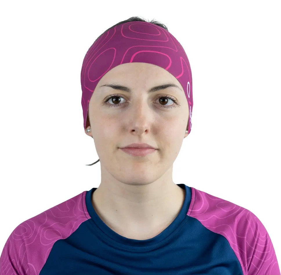 Bandeau technique et respirant femme OXSITIS Origin Violet Rose Blanc 5