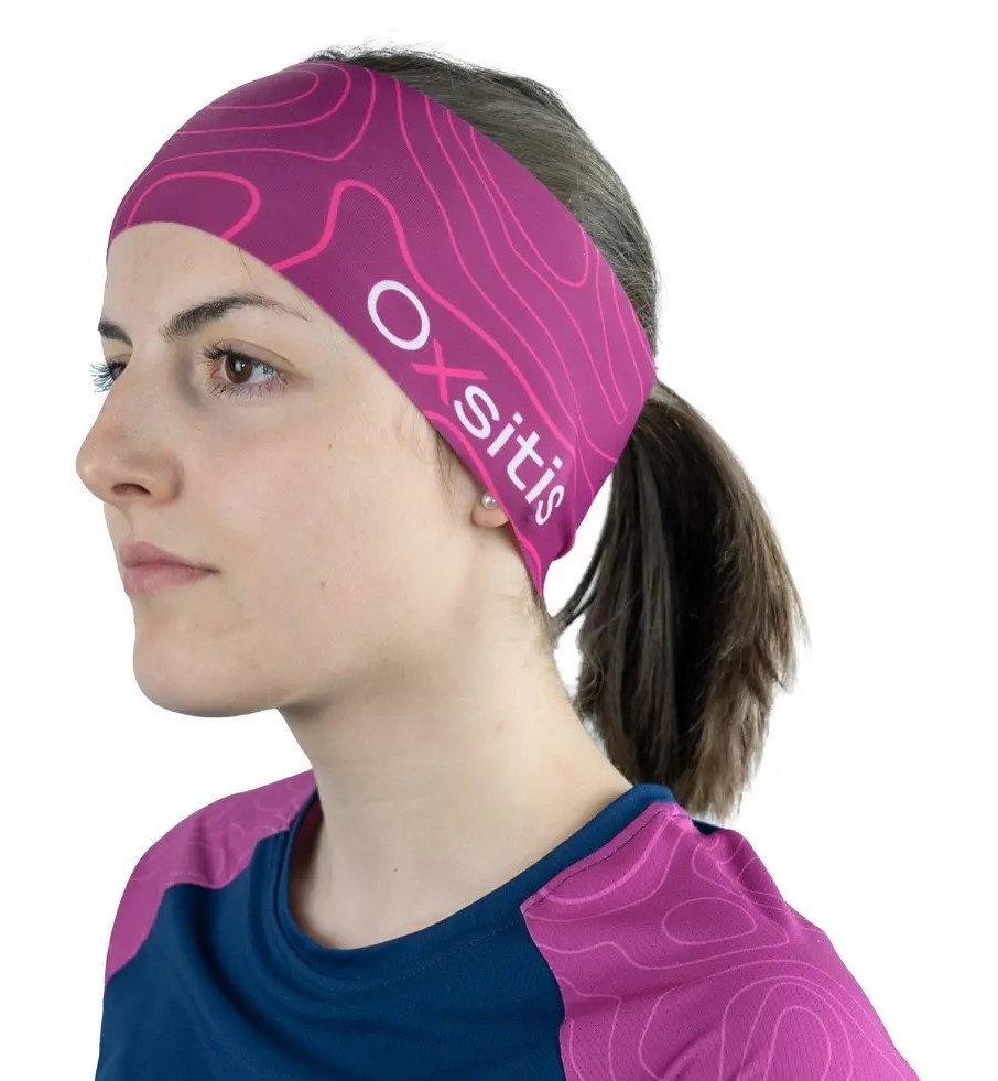 Bandeau technique et respirant femme OXSITIS Origin Violet Rose Blanc 2