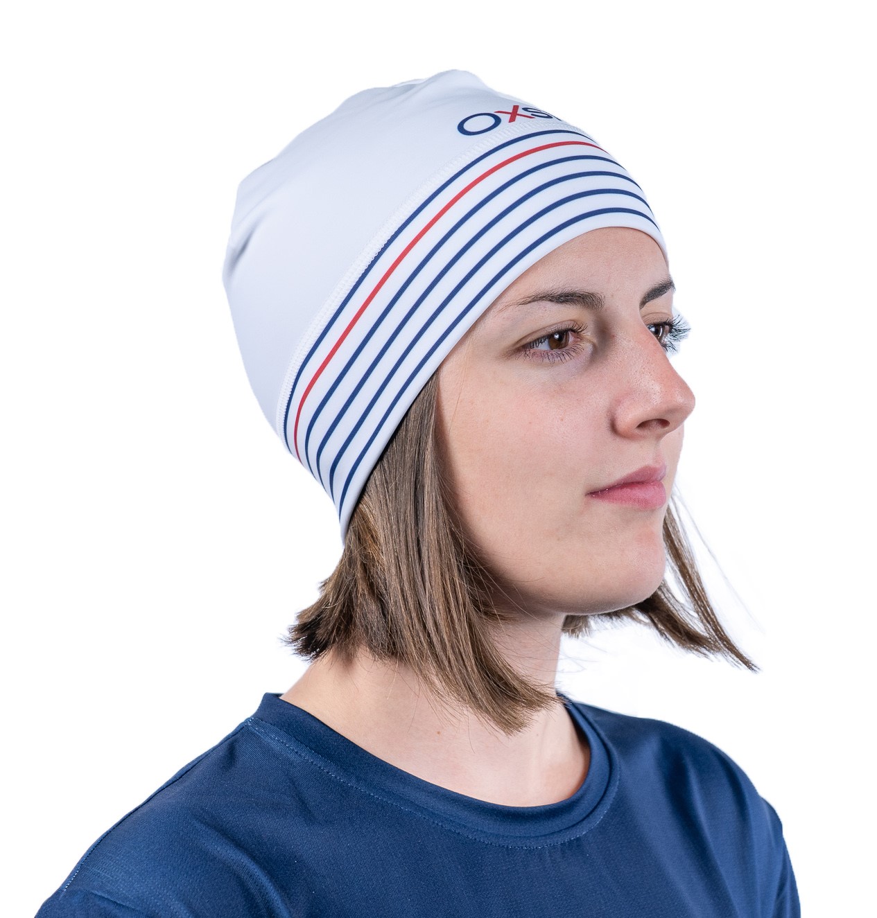 Bonnet technique et respirant OXSITIS Nordic BBR Blanc Bleu Rouge 6