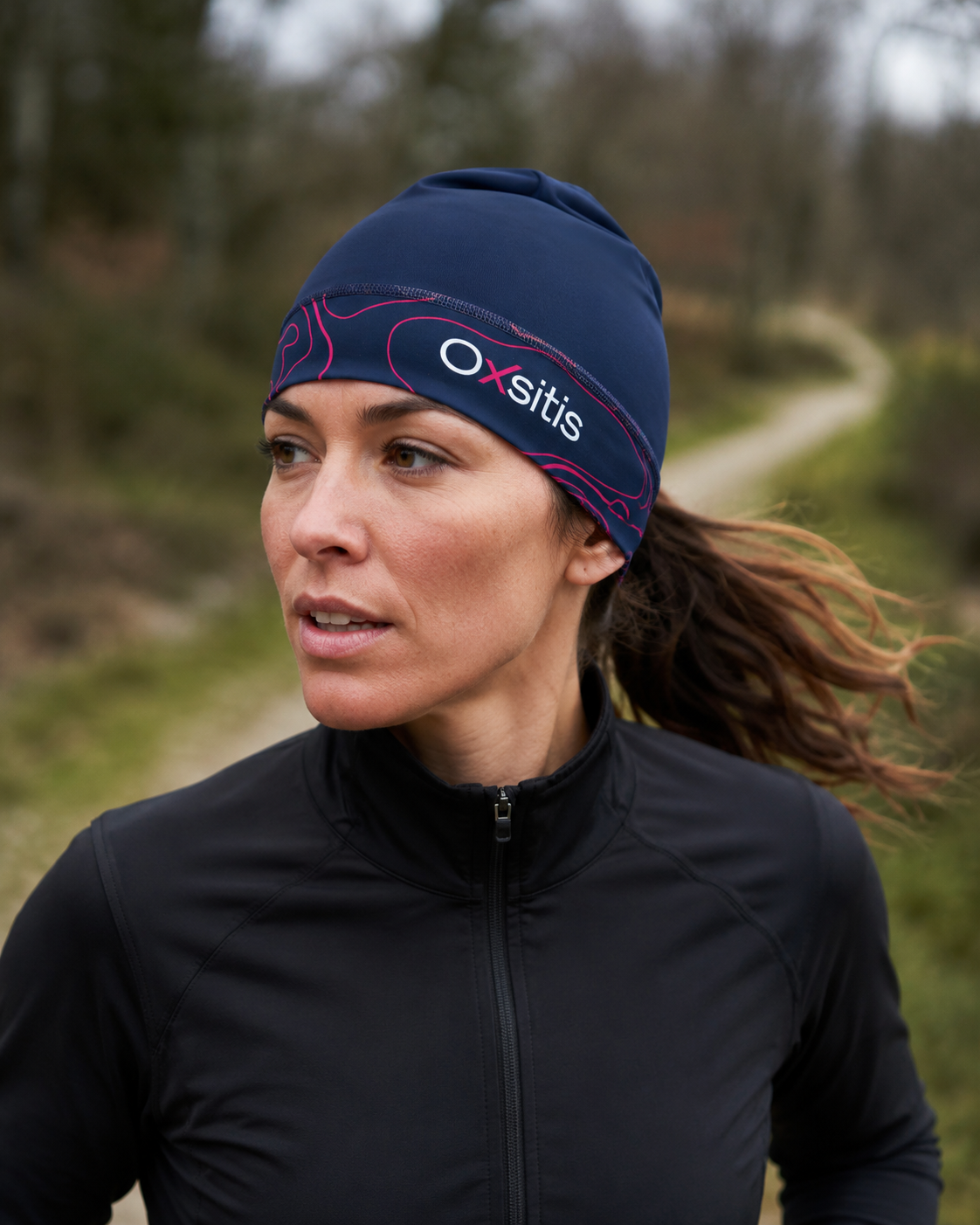 Bonnet technique et respirant unisexe OXSITIS Nordic Origin Bleu marine Violet rose 2