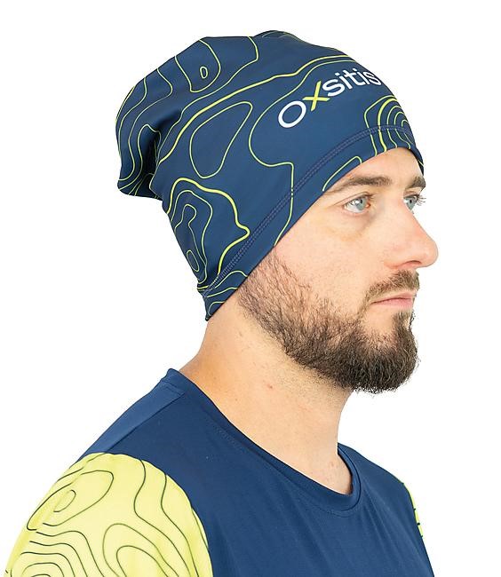 Bonnet tour de cou respirant unisexe OXSITIS Origin Bleu marine Vert lime 2