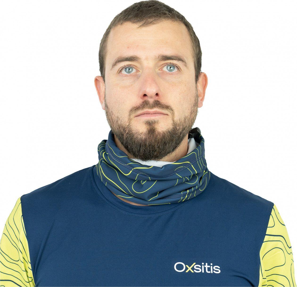 Bonnet tour de cou respirant unisexe OXSITIS Origin Bleu marine Vert lime 4