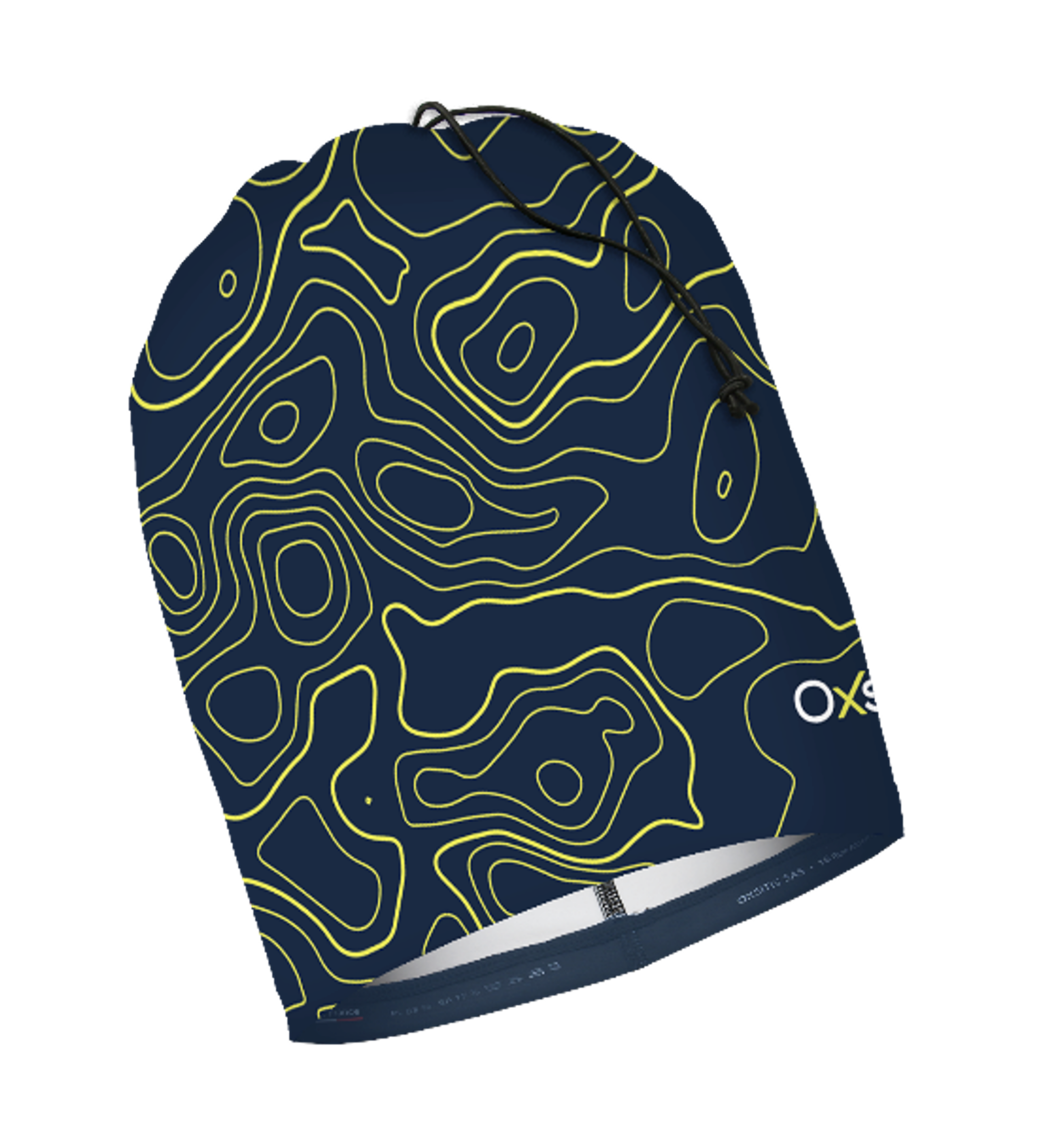 Bonnet tour de cou respirant unisexe OXSITIS Origin Bleu marine Vert lime 1