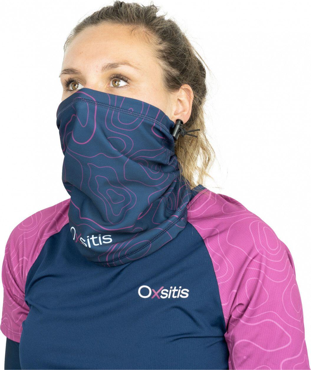 Bonnet tour de cou respirant unisexe OXSITIS Origin Bleu marine Violet Rose 3