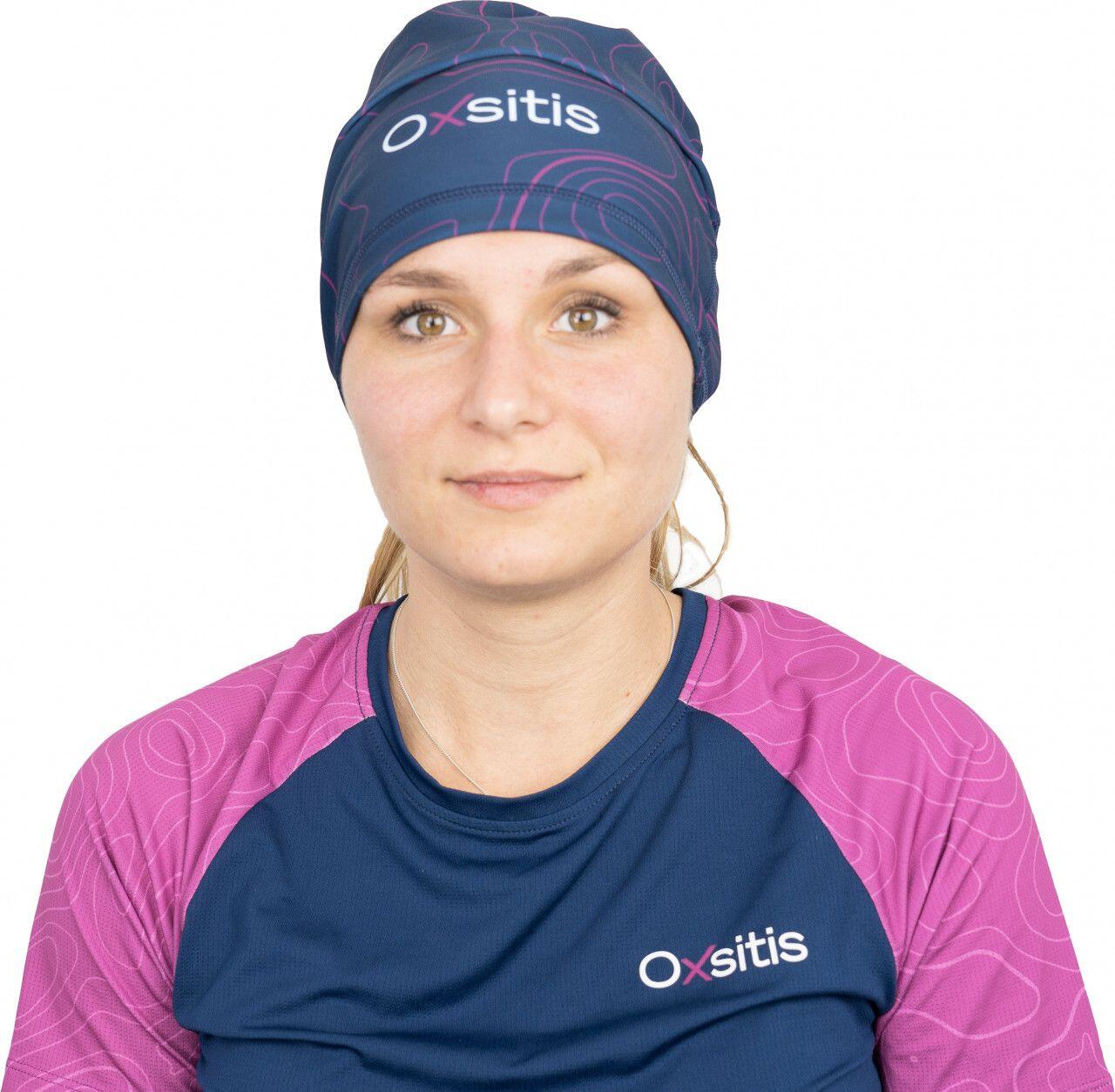 Bonnet tour de cou respirant unisexe OXSITIS Origin Bleu marine Violet Rose 4