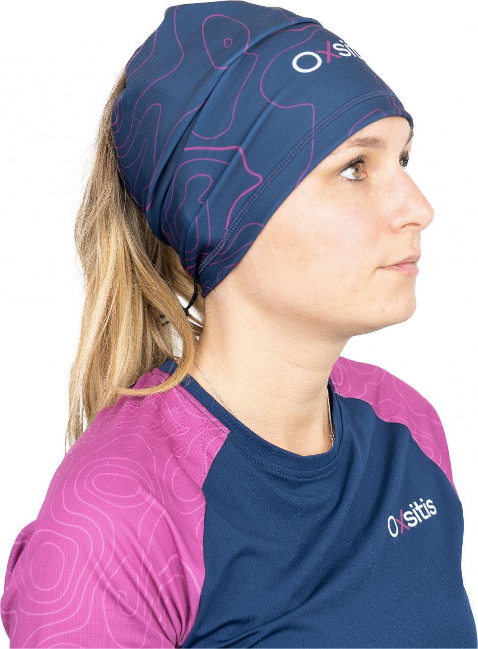 Bonnet tour de cou respirant unisexe OXSITIS Origin Bleu marine Violet Rose 2