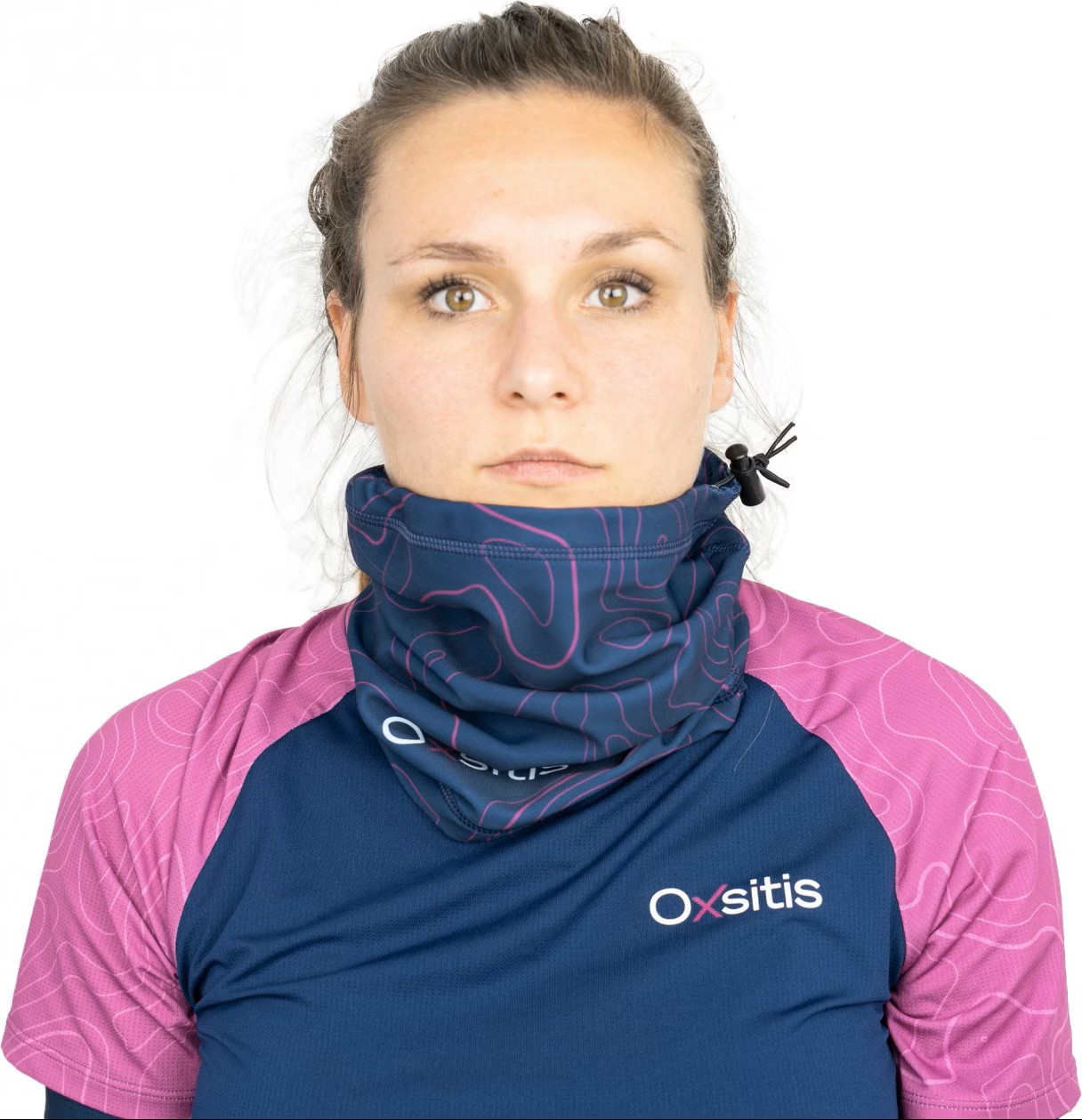 Bonnet tour de cou respirant unisexe OXSITIS Origin Bleu marine Violet Rose 5