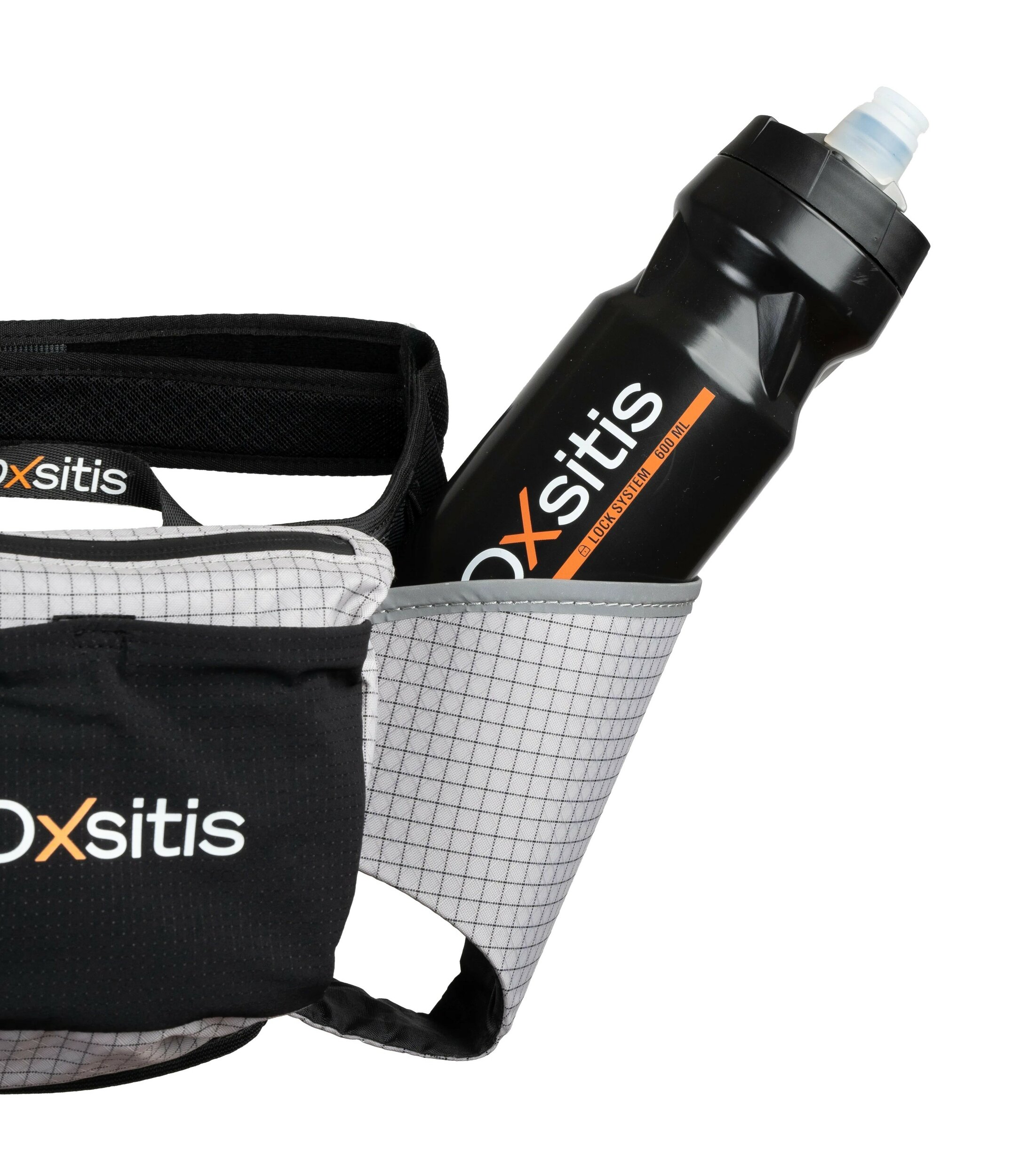 Bidon de sport 600ml OXSITIS Performance Noir Blanc Orange 4