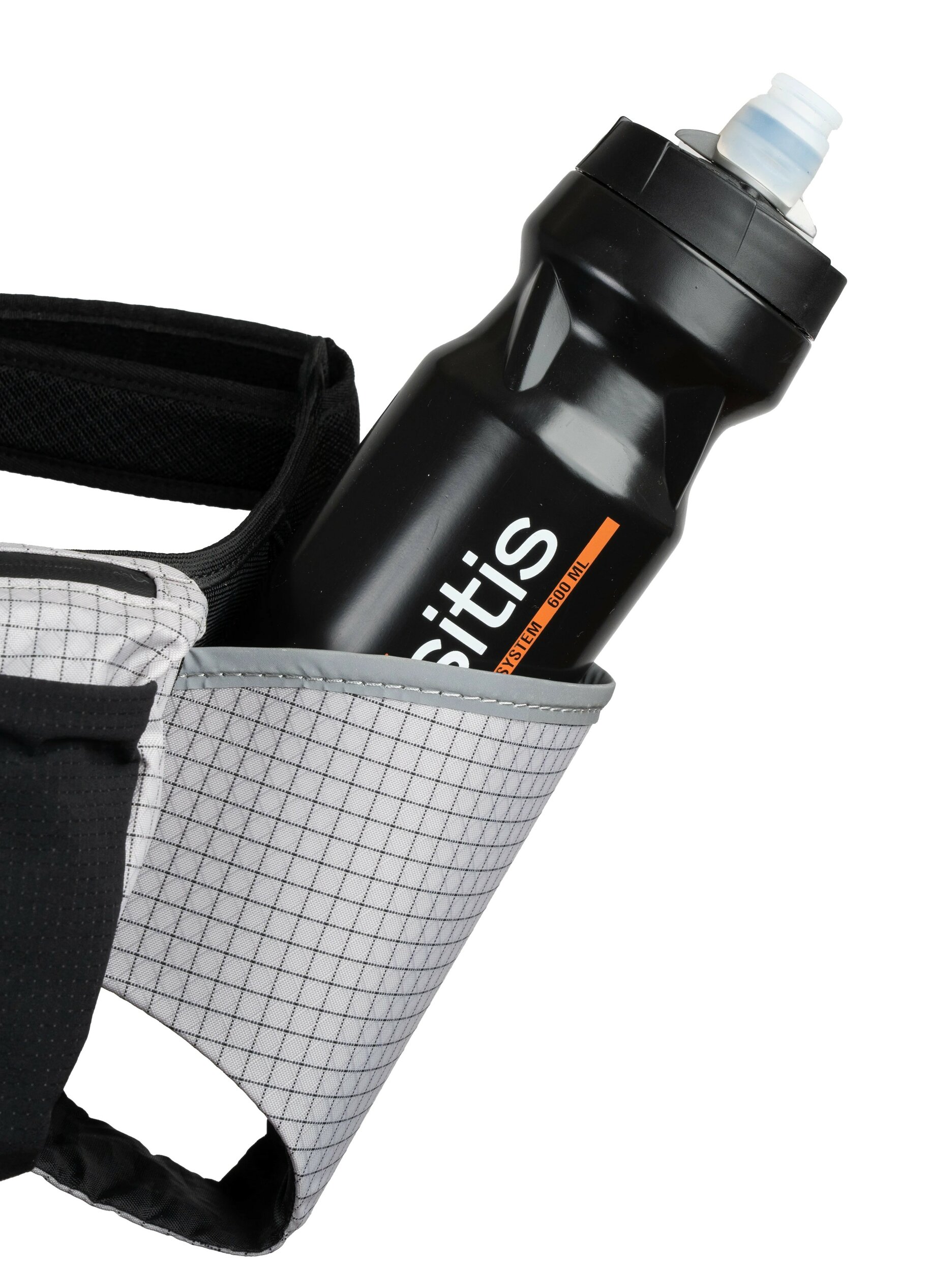 Bidon de sport 600ml OXSITIS Performance Noir Blanc Orange 2