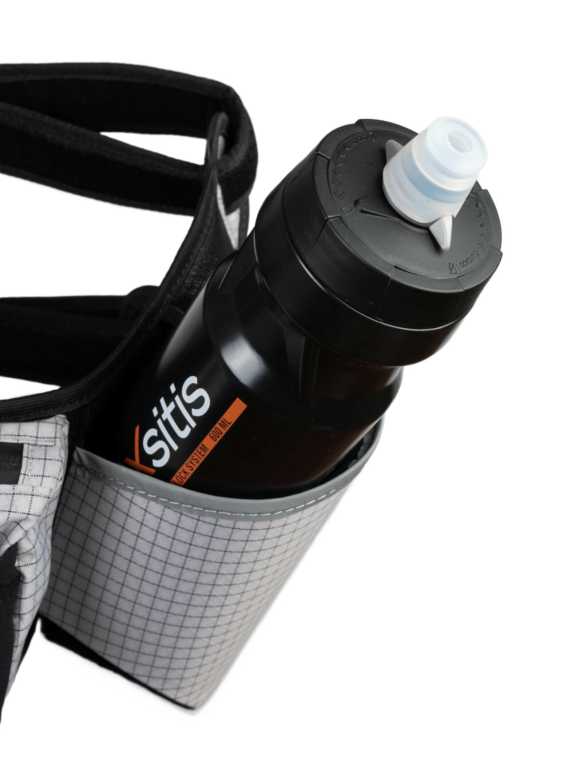 Bidon de sport 600ml OXSITIS Performance Noir Blanc Orange 3