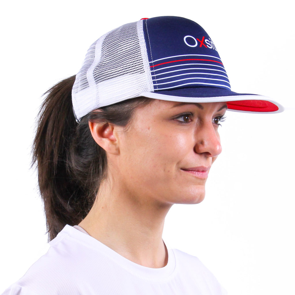 Casquette de sport aérée unisexe OXSITIS Trucker BBR Bleu marine Blanc Rouge 2