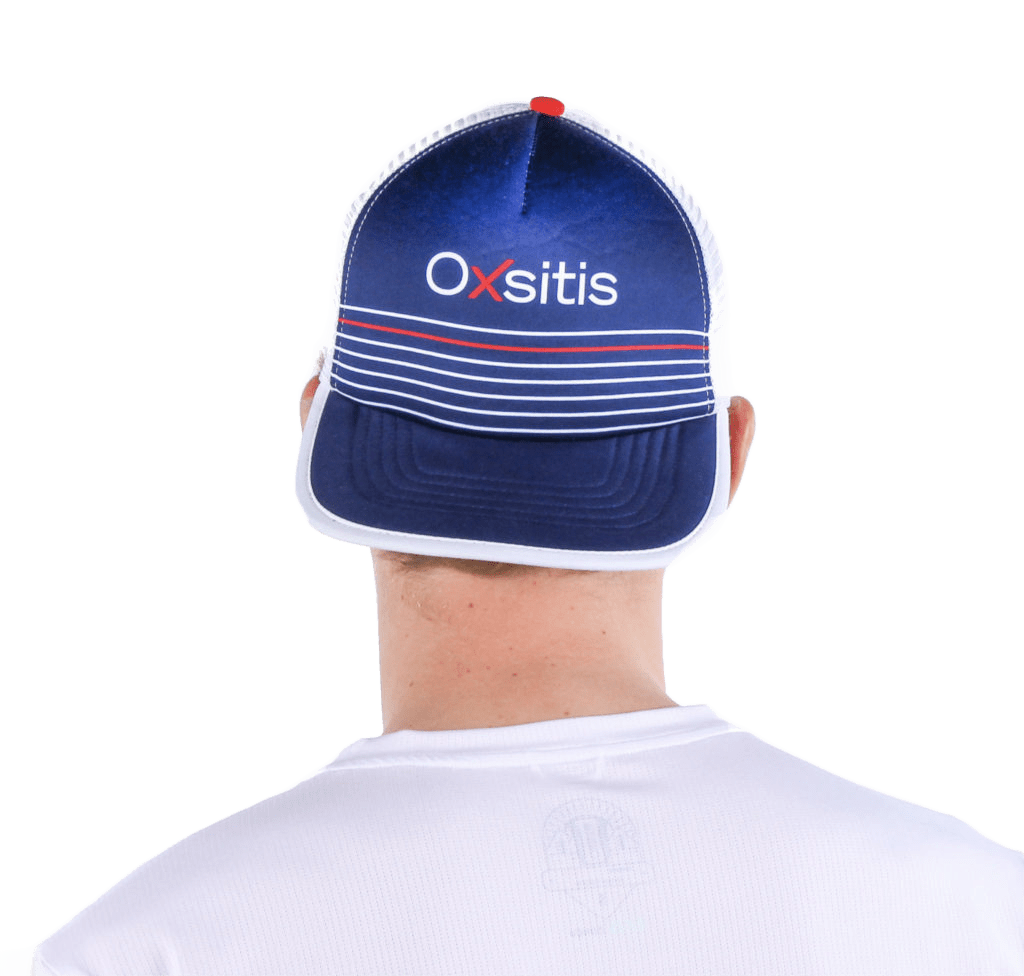 Casquette de sport aérée unisexe OXSITIS Trucker BBR Bleu marine Blanc Rouge 6