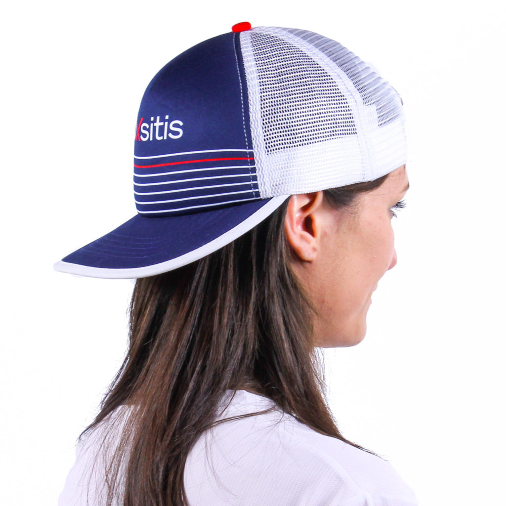 Casquette de sport aérée unisexe OXSITIS Trucker BBR Bleu marine Blanc Rouge 5
