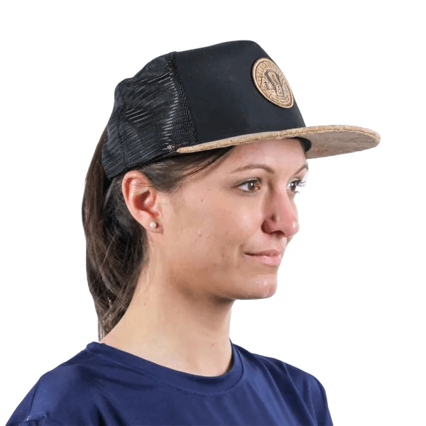 Casquette de sport aérée liège unisexe OXSITIS Trucker Sancy Noir liège 2