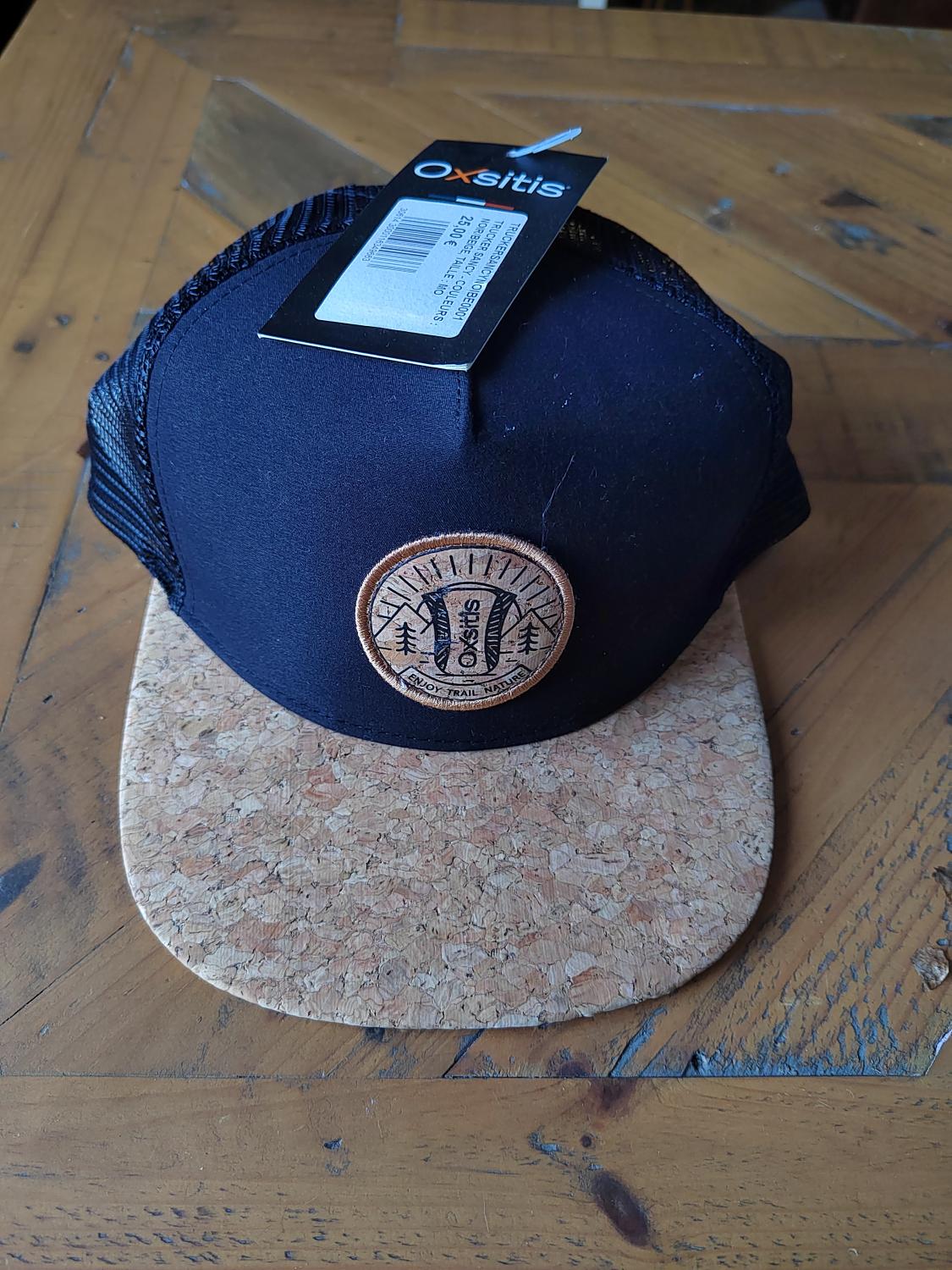 Casquette de sport aérée liège unisexe OXSITIS Trucker Sancy Noir liège 6
