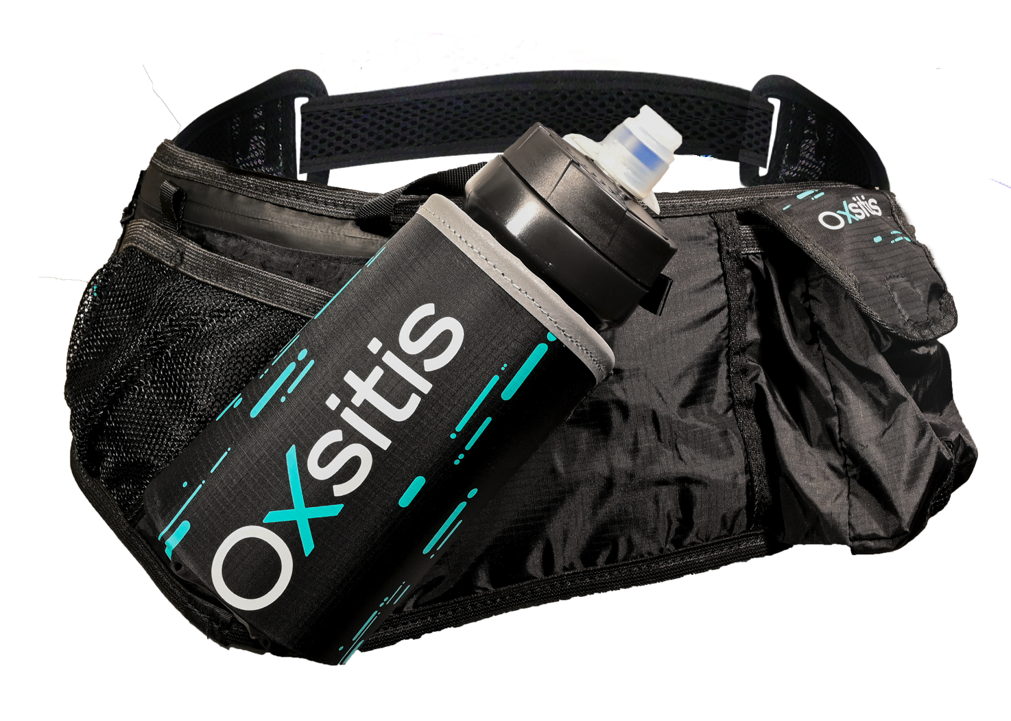Ceinture hydratation avec un bidon 600ml fourni unisexe OXSITIS Hydrabelt Noir Vert 1