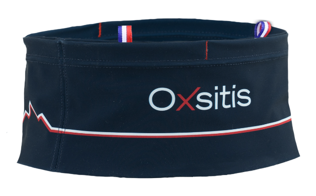 Ceinture de running unisexe OXSITIS Slimbelt Discovery Bleu marine Blanc Rouge 1