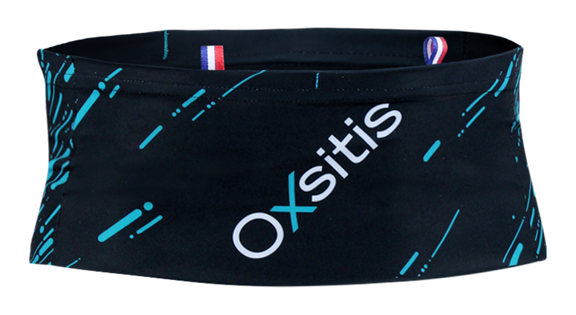Ceinture de running unisexe OXSITIS Slimbelt Discovery Noir Vert 1