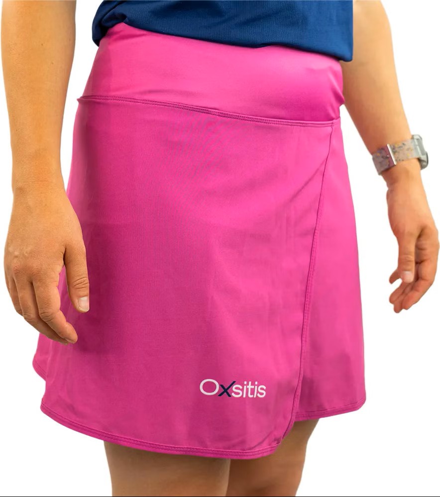 Jupe de running 2 en 1 avec cuissard femme OXSITIS Origin Rose Blanc Bleu marine 5