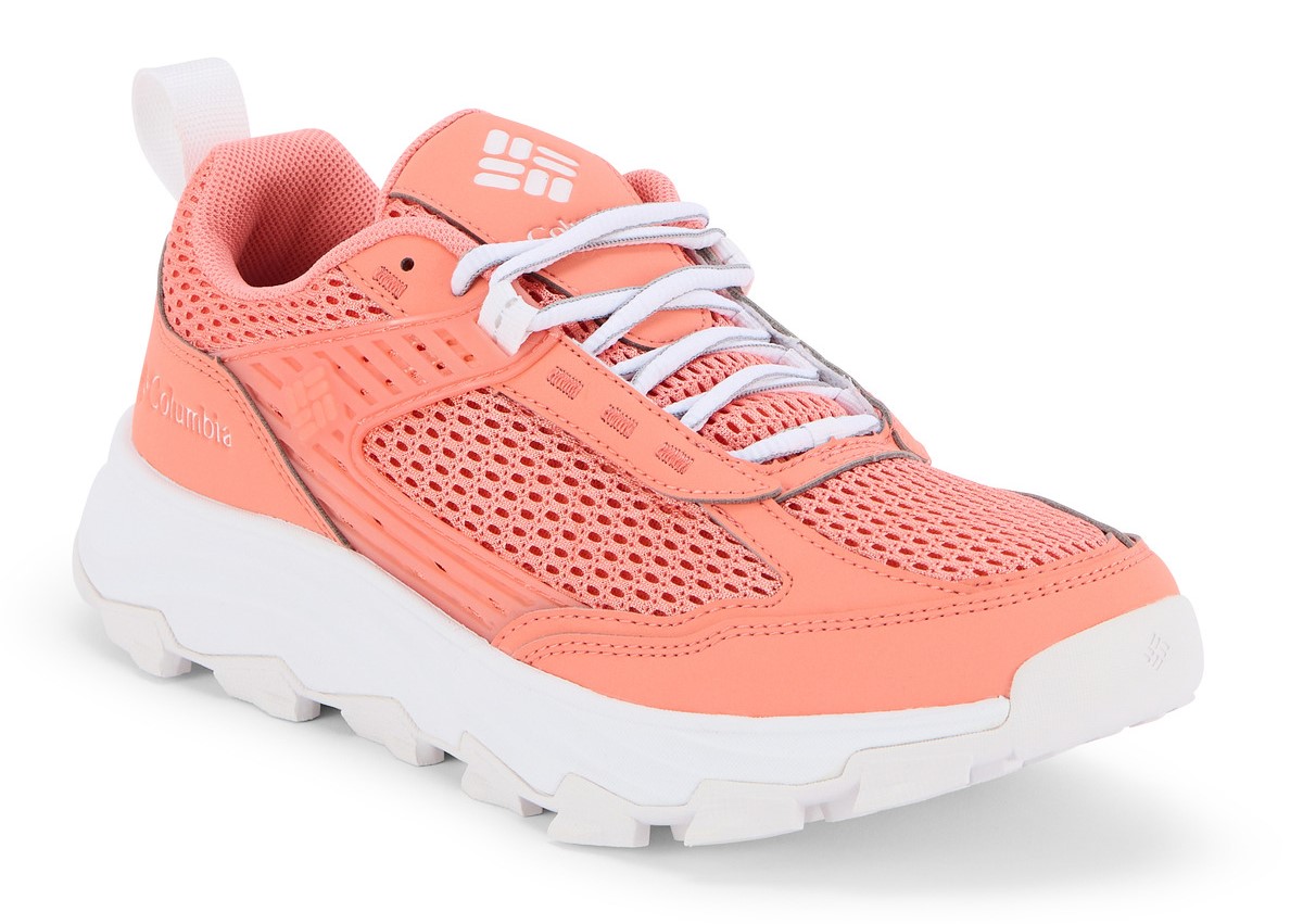 Chaussures marche femme Columbia TRAIL GROTTO FS BASSES Rose saumon Blanc 1