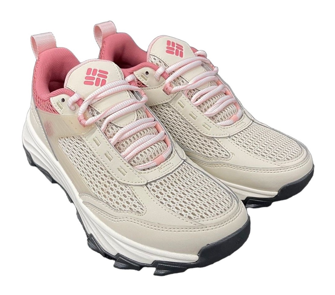 Chaussures marche femme Columbia TRAIL GROTTO FS BASSES Blanc cassé Rose Beige 5