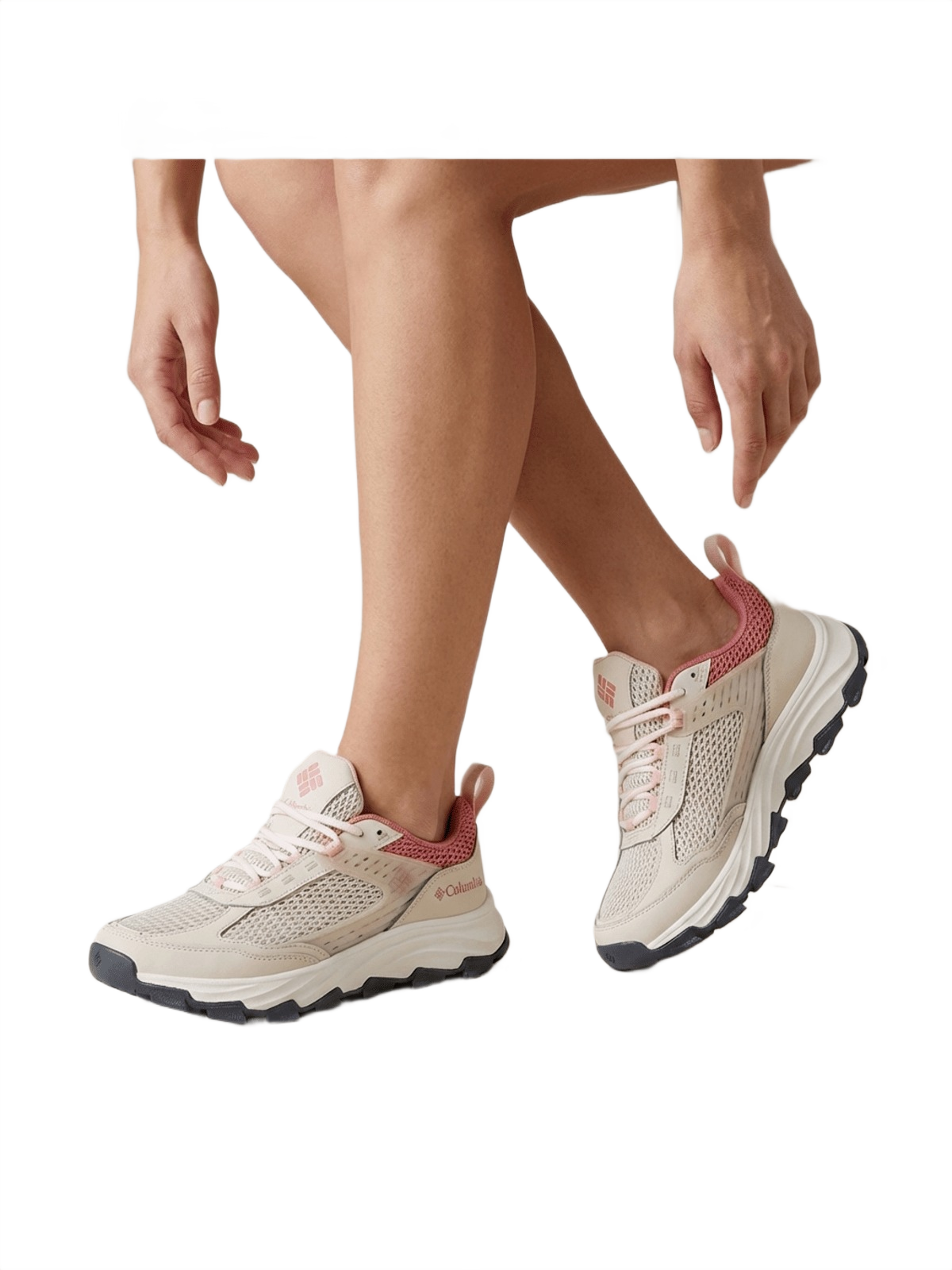 Chaussures marche femme Columbia TRAIL GROTTO FS BASSES Blanc cassé Rose Beige 2
