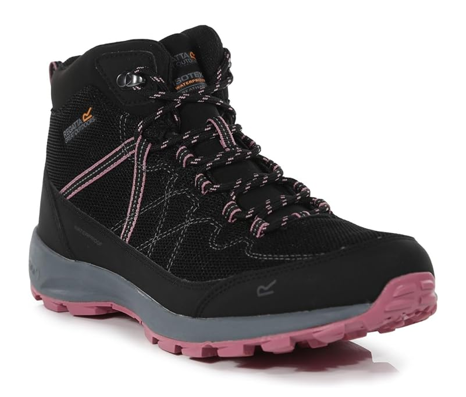 Chaussures marche femme Regatta LADY SAMARIS LITE Noir Rose mélangé