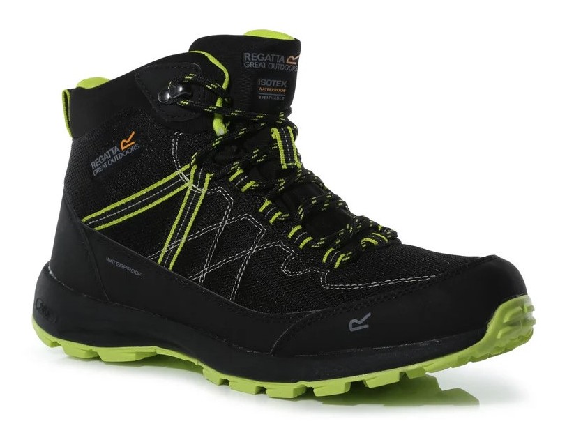 Chaussures marche homme Regatta SAMARIS LITE Noir Citron vert