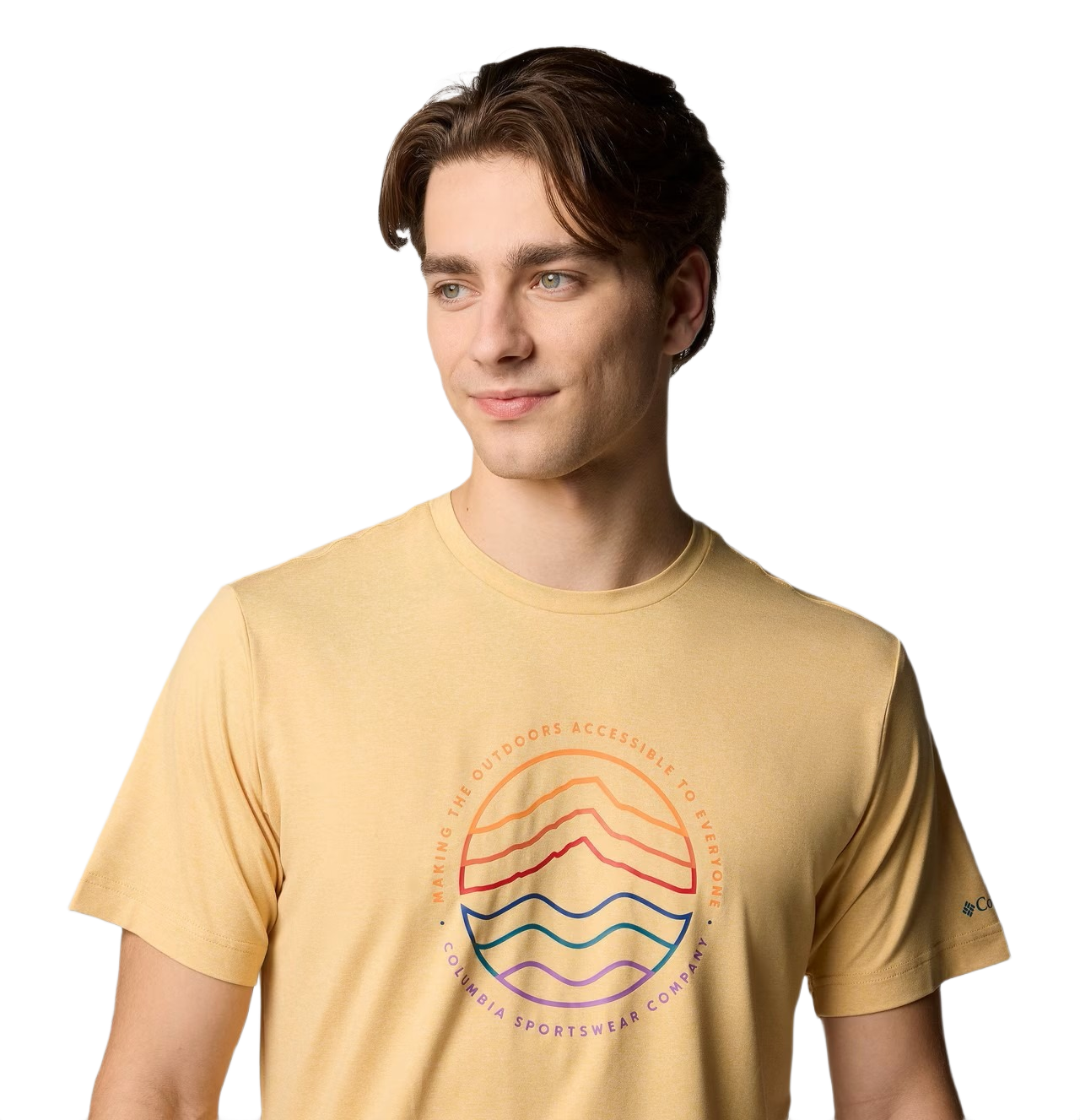 Tee-shirt sport respirant homme Columbia LAKEFONT TRAIL jaune 6