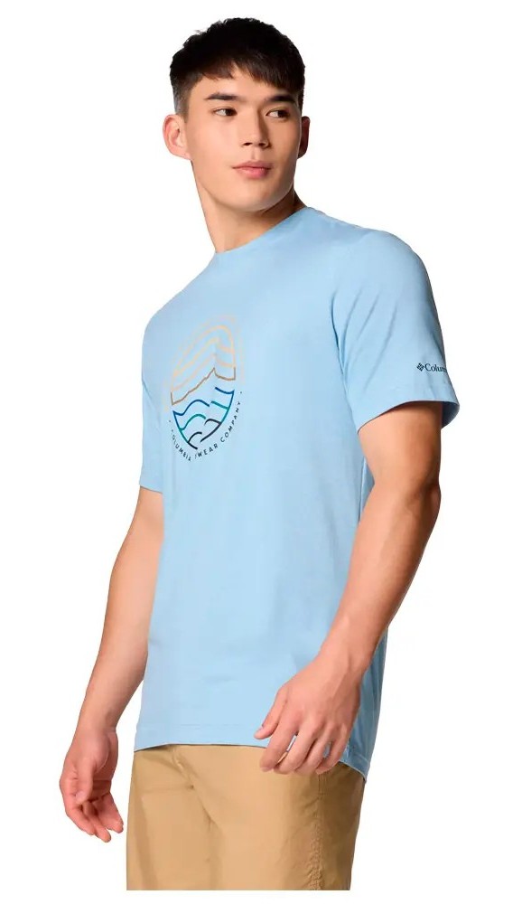 Tee-shirt sport respirant homme Columbia LAKEFONT TRAIL bleu 3