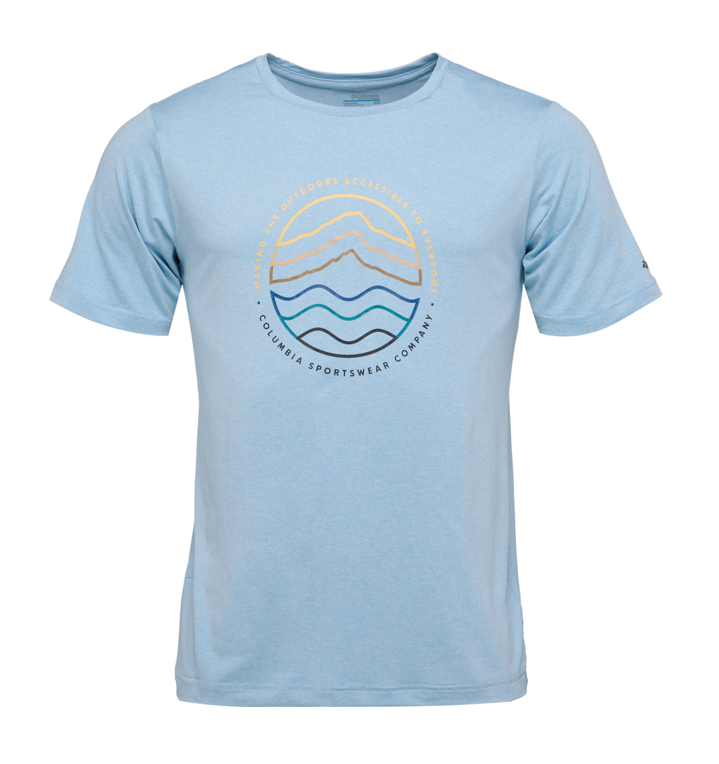 Tee-shirt sport respirant homme Columbia LAKEFONT TRAIL bleu 1