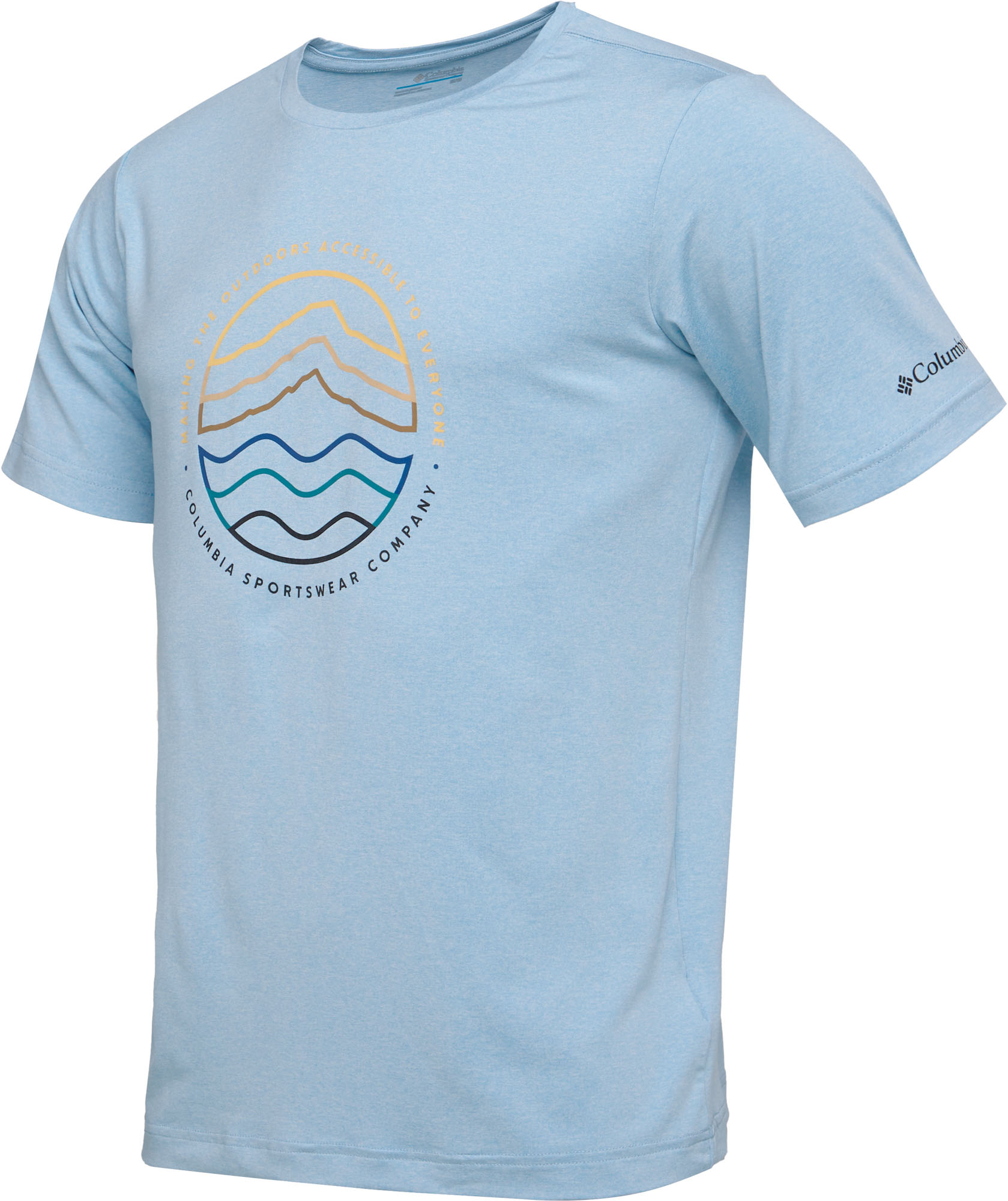 Tee-shirt sport respirant homme Columbia LAKEFONT TRAIL bleu 4