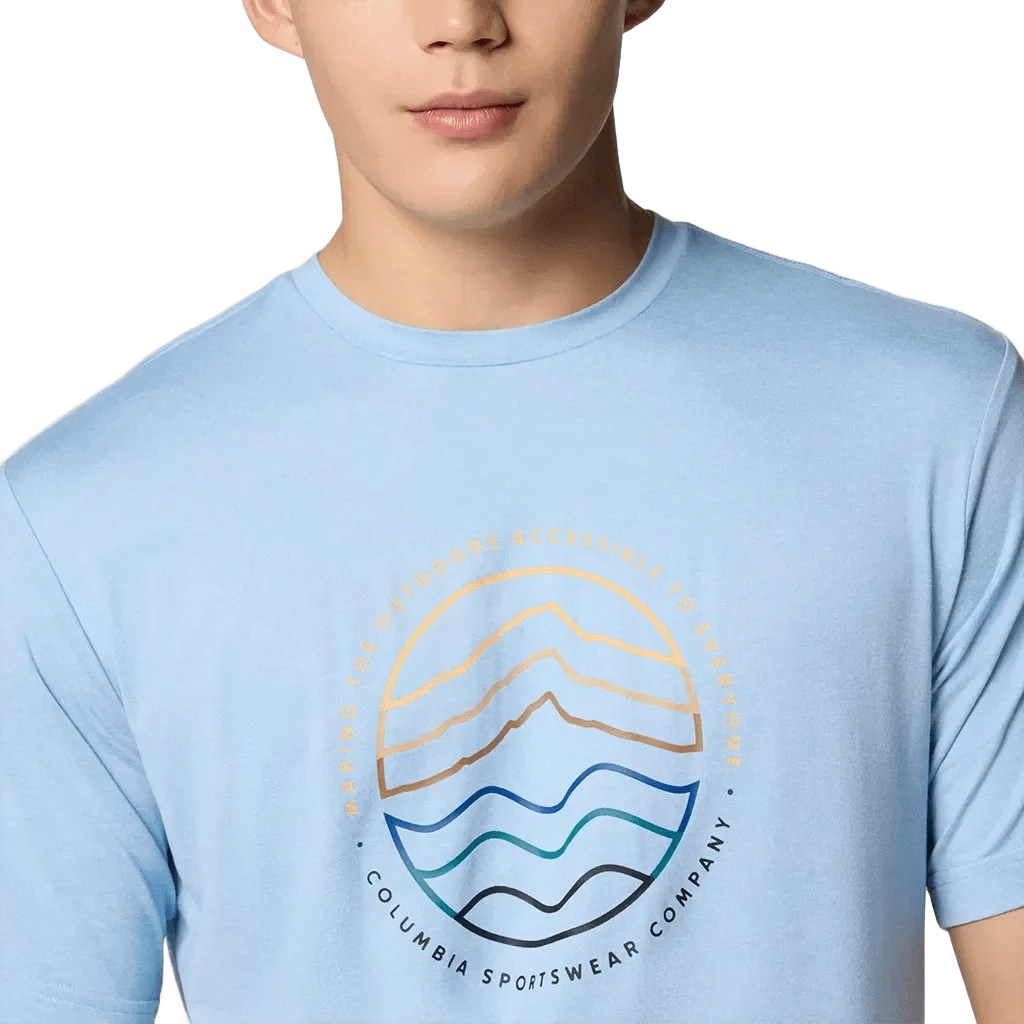 Tee-shirt sport respirant homme Columbia LAKEFONT TRAIL bleu 7