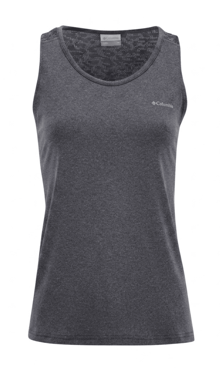 Débardeur sport randonnée respirant femme Columbia SUNLIGHT PEAK bleu grisé 1