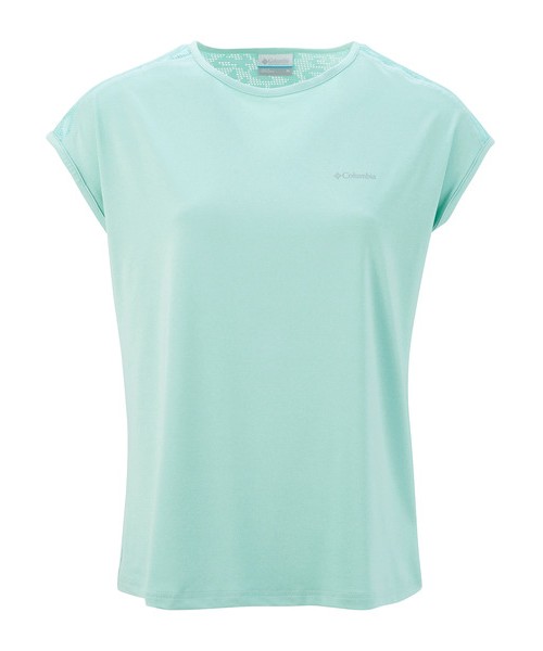 Tee-shirt sport randonnée respirant femme Columbia SUNLIGHT PEAK Bleu turquoise 1