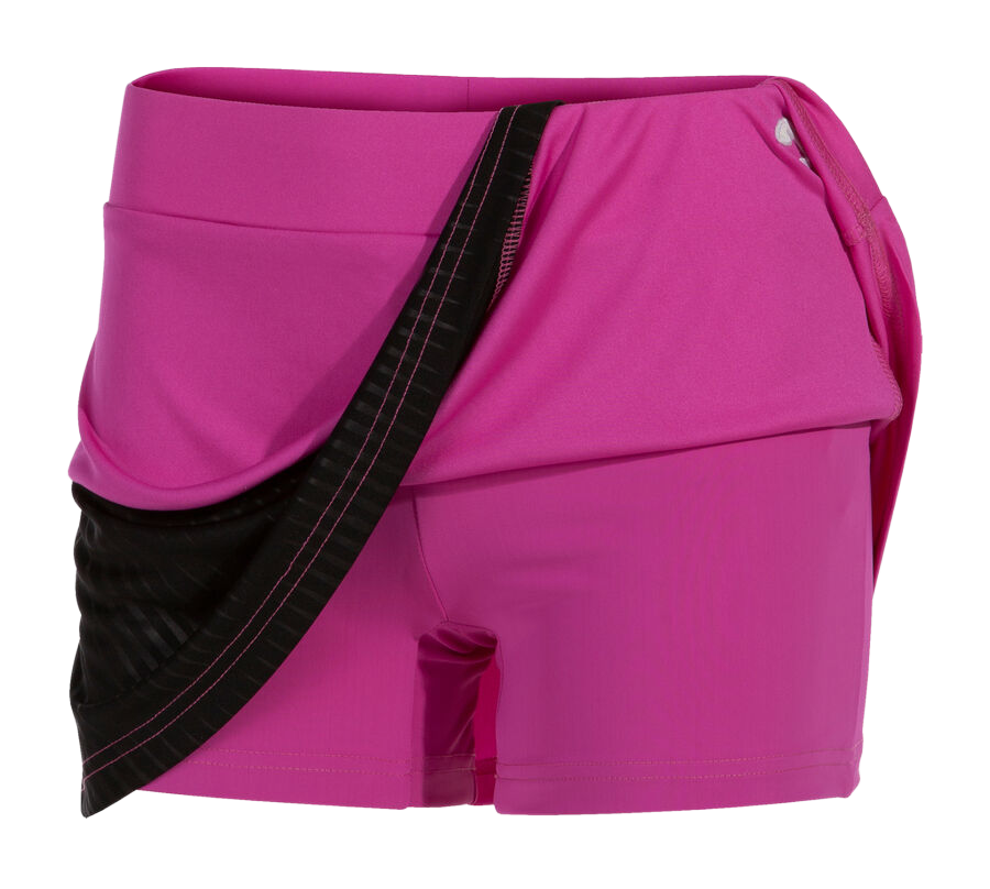 Jupe Running Femme Joma Montreal Rose fluo Noir 1 (3)